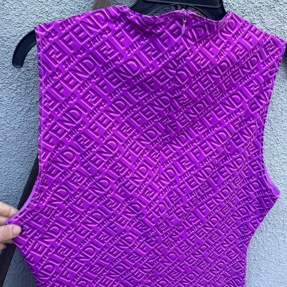 FENDI x SKIMS Sleeveless Mid Thigh Bodysuit in Colorado New with Tags! - Picture 12 of 13